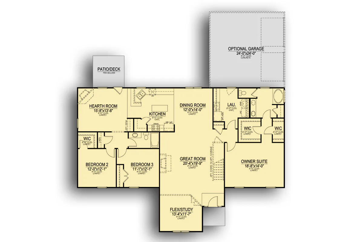 Plan MD662350 | 3 Bedrooms - 2 Baths - 2350 Max Sq Ft | Builders PlanSource